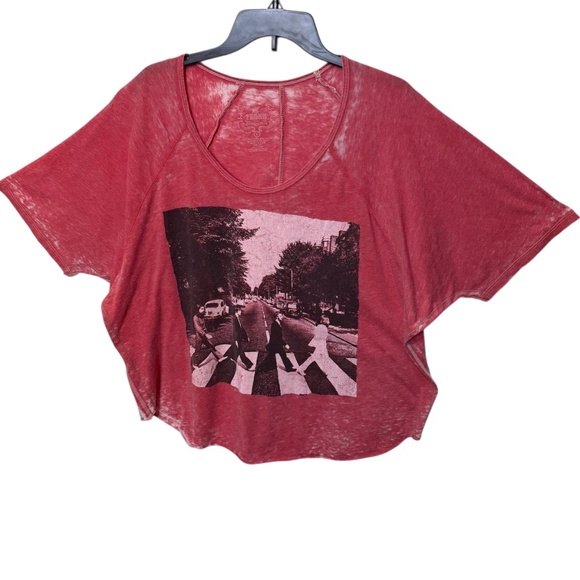 The Beatles Abbey Road Womens Loose Fit Tie Dye Top by Trunk - Picture 7 of 10